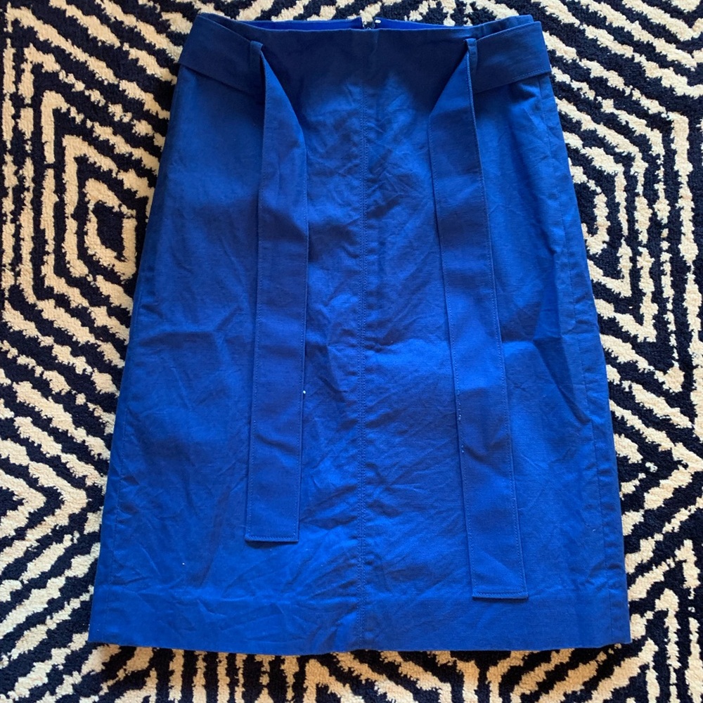 J Crew Blue Knee Length Skirt